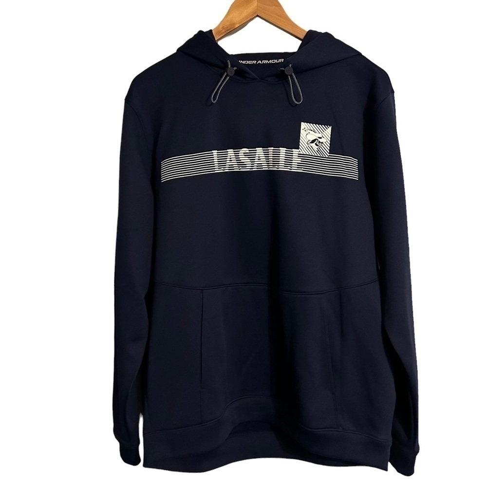 Under Armour Lasalle college Storm Hoodie Mens Large Blue/White NWT